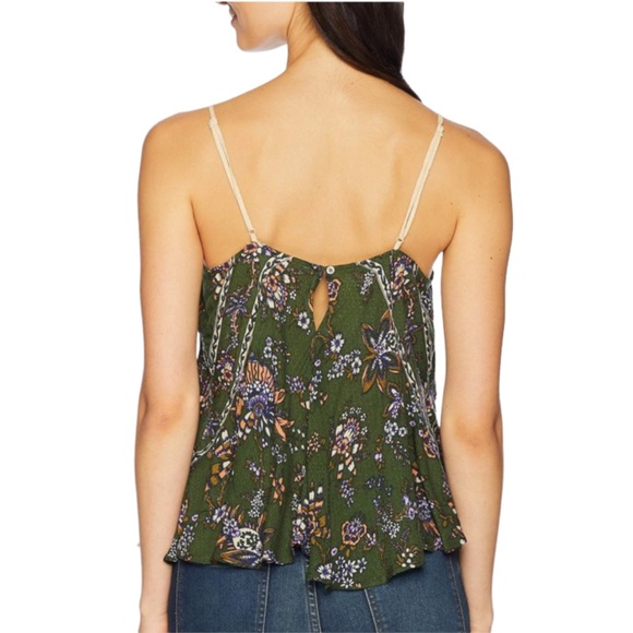 Free People Size X-Small Sweet Talk Rayon Cami Tank Top, Green - NWT - Picture 3 of 11